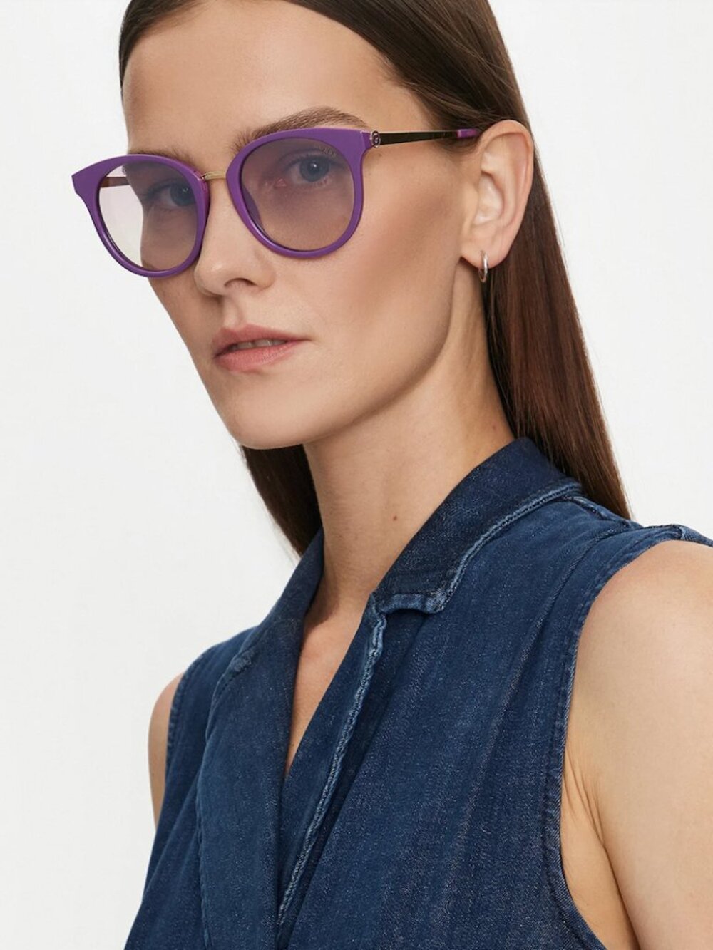 NWT Guess GU7688-5281Z Violet 52mm Sunglasses